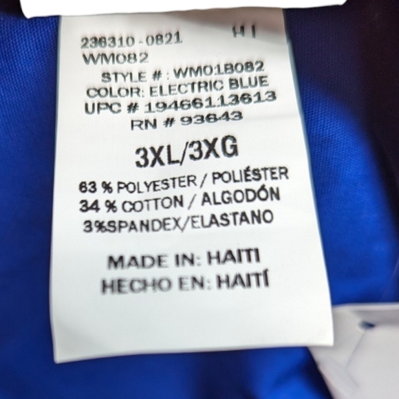 SCRUBSTAR Unisex Solid Drawstring Pant WM01B082 Electric Blue 3XL New - Picture 7 of 9